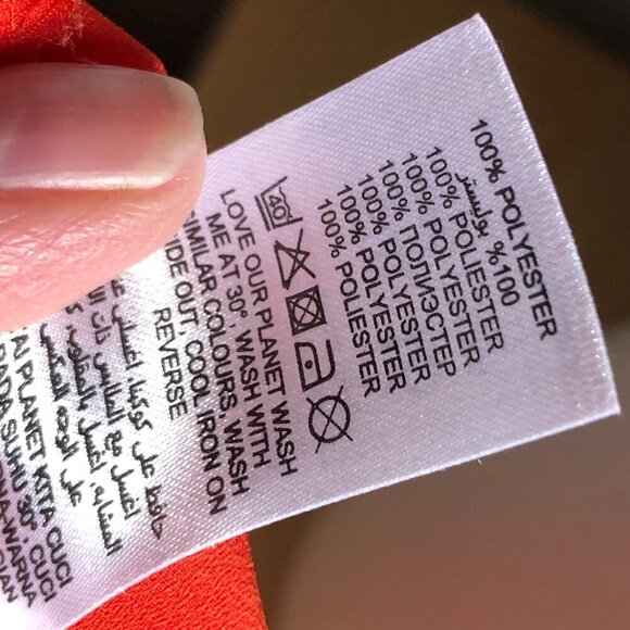 Collection Debenhams Pleated Orange Blouson Blouse size 12 - Picture 9 of 9